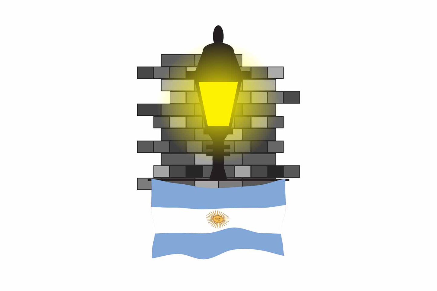 Argentina Street Lamp Bricks Magnet