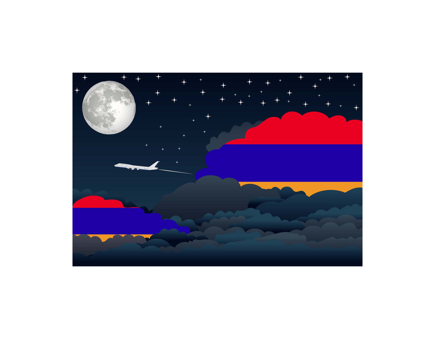 Armenia Night Clouds Blankets & Throws | Premium Soft Blankets | City Posters Plus