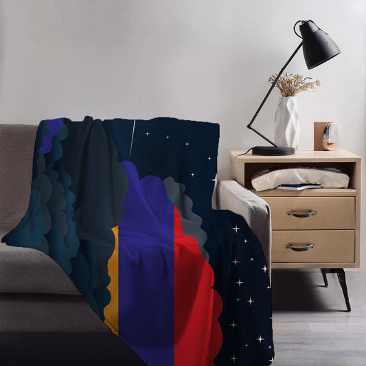 Armenia Night Clouds Blankets & Throws | Premium Soft Blankets | City Posters Plus