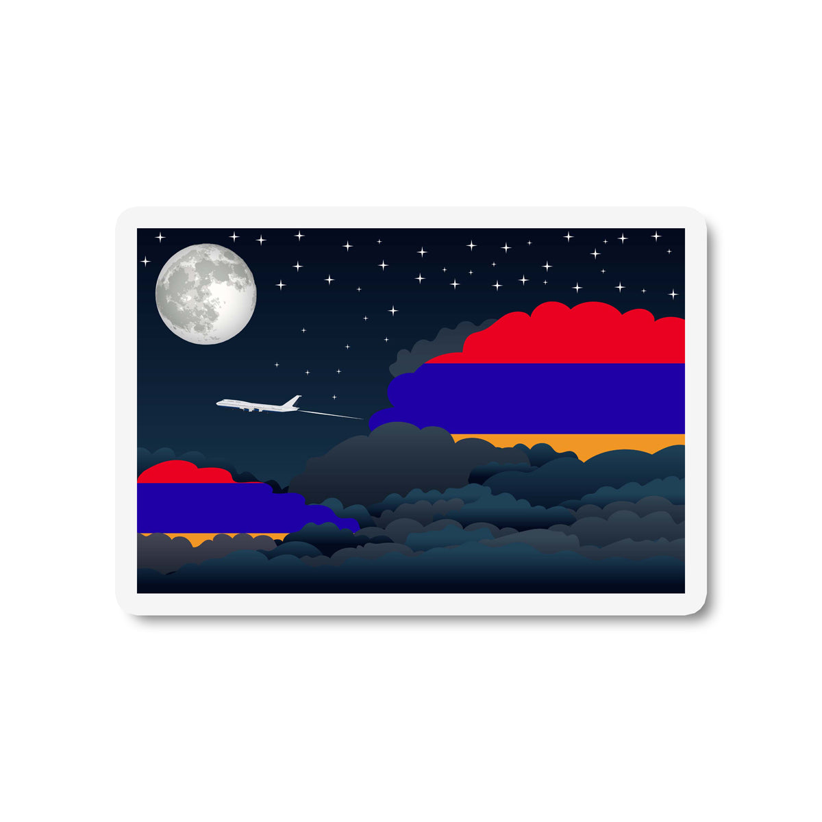 Armenia Night Clouds Fridge Magnet