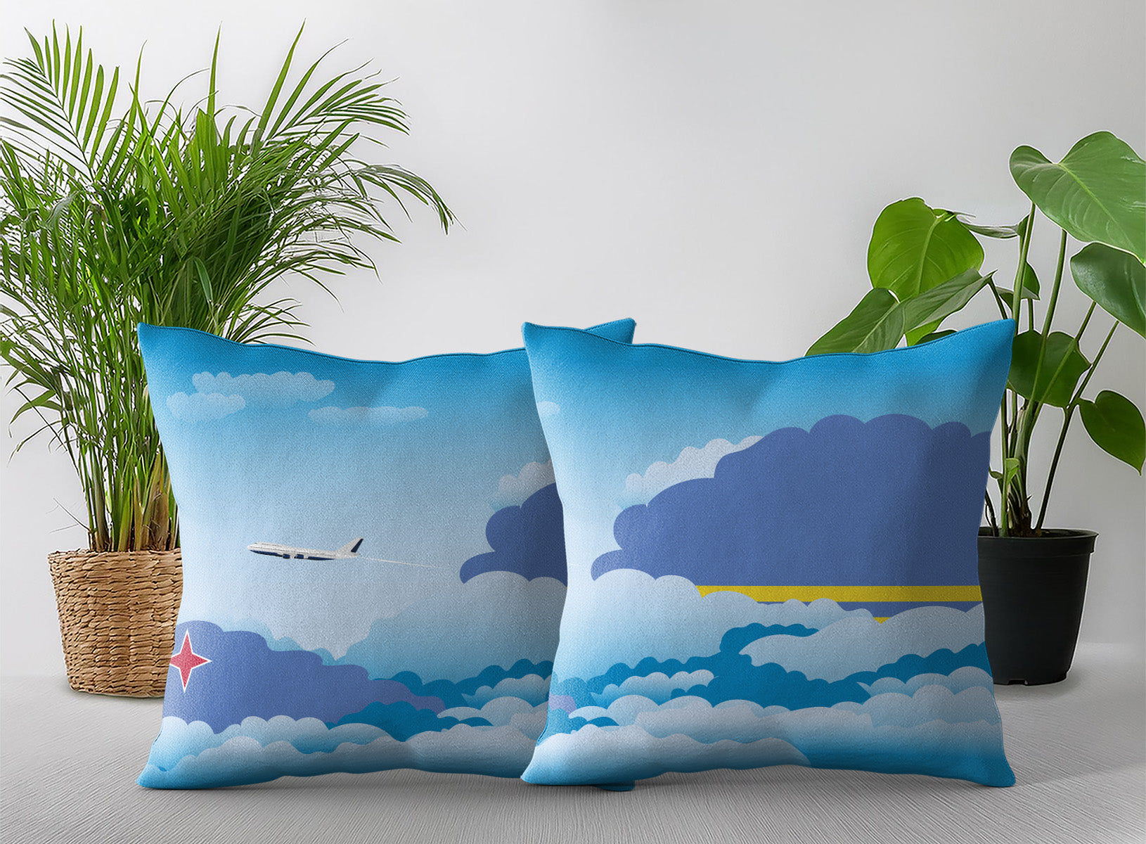 Aruba Day Clouds Pillow Case