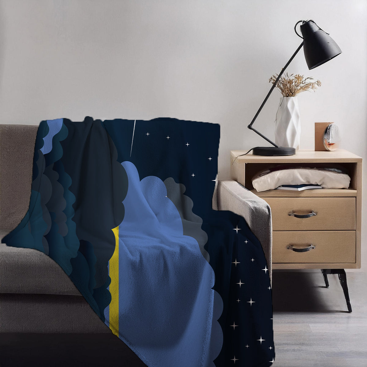 Aruba Night Clouds Blankets & Throws | Premium Soft Blankets | City Posters Plus