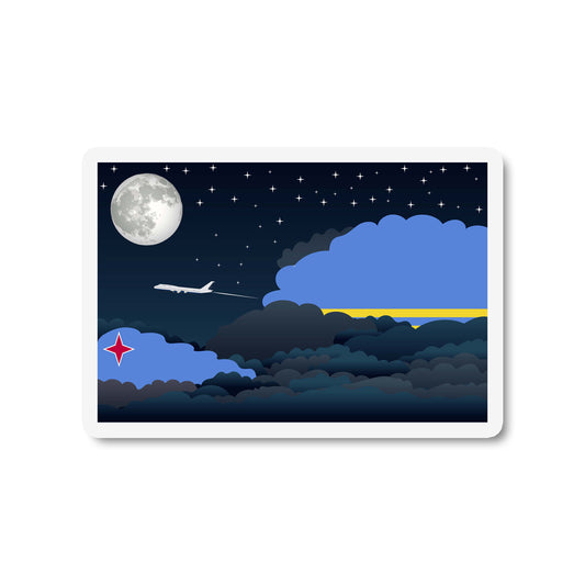 Aruba Night Clouds Fridge Magnet