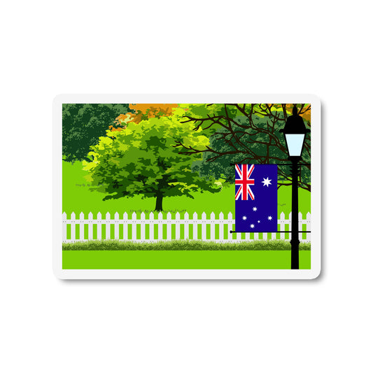 Australia Trees Street Lamp Magnet