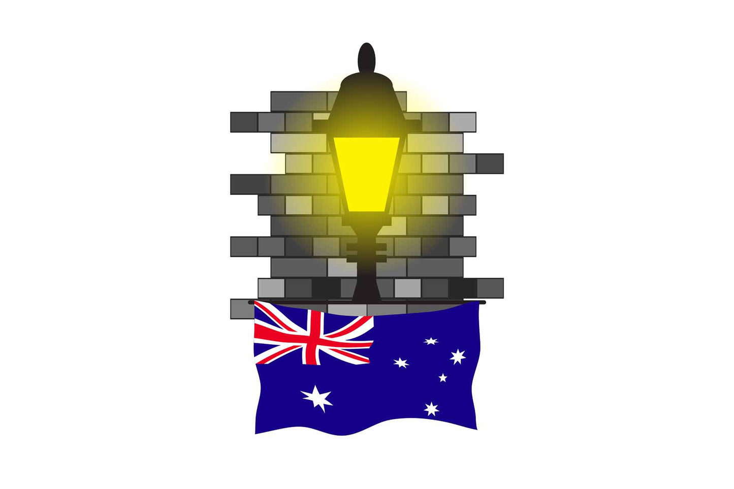 Australia Street Lamp Bricks Magnet