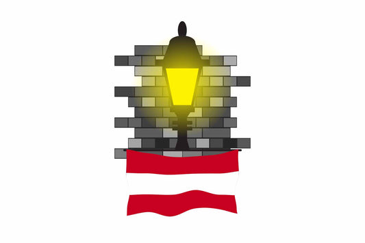 Austria Street Lamp Bricks Sticker