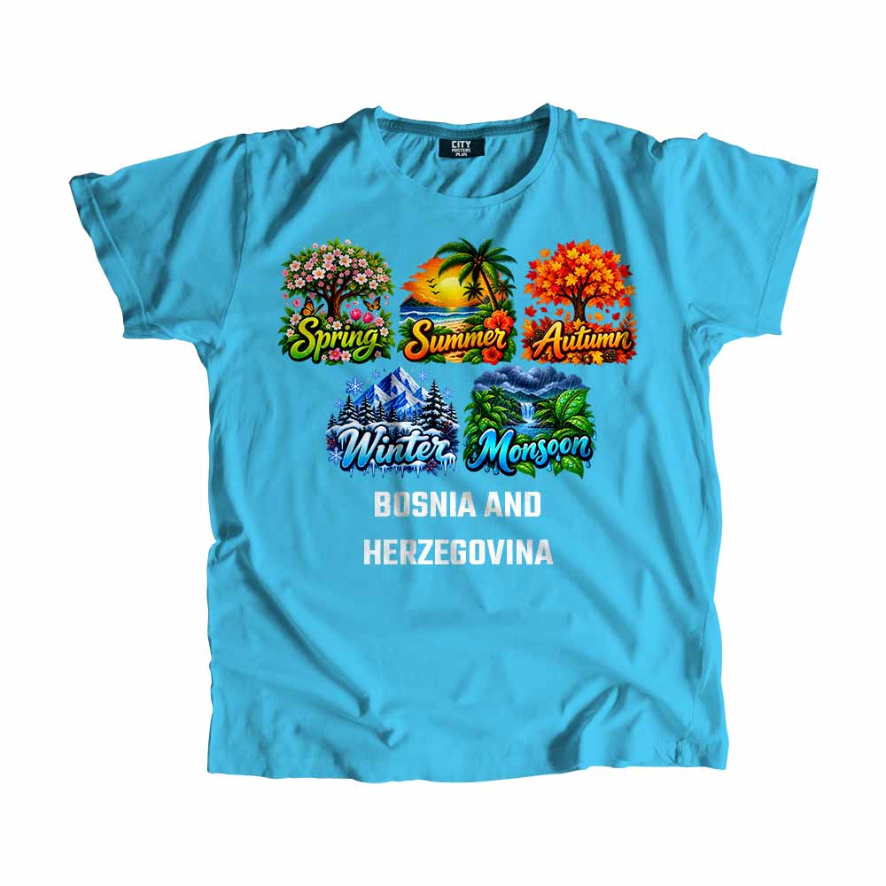 BOSNIA AND HERZEGOVINA FEDERATION OF Seasons Seasons Unisex T-Shirt | City Posters Plus