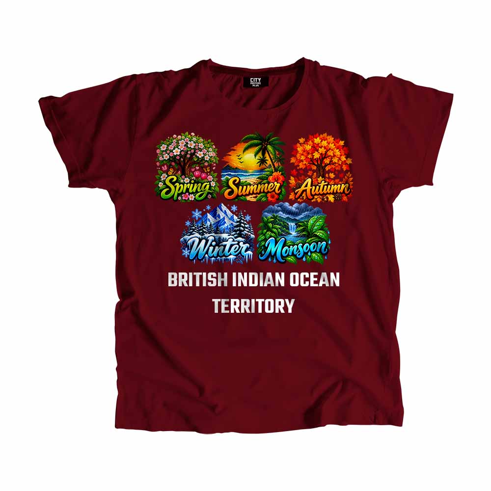 BRITISH INDIAN OCEAN TERRITORY Seasons Seasons Unisex T-Shirt | City Posters Plus