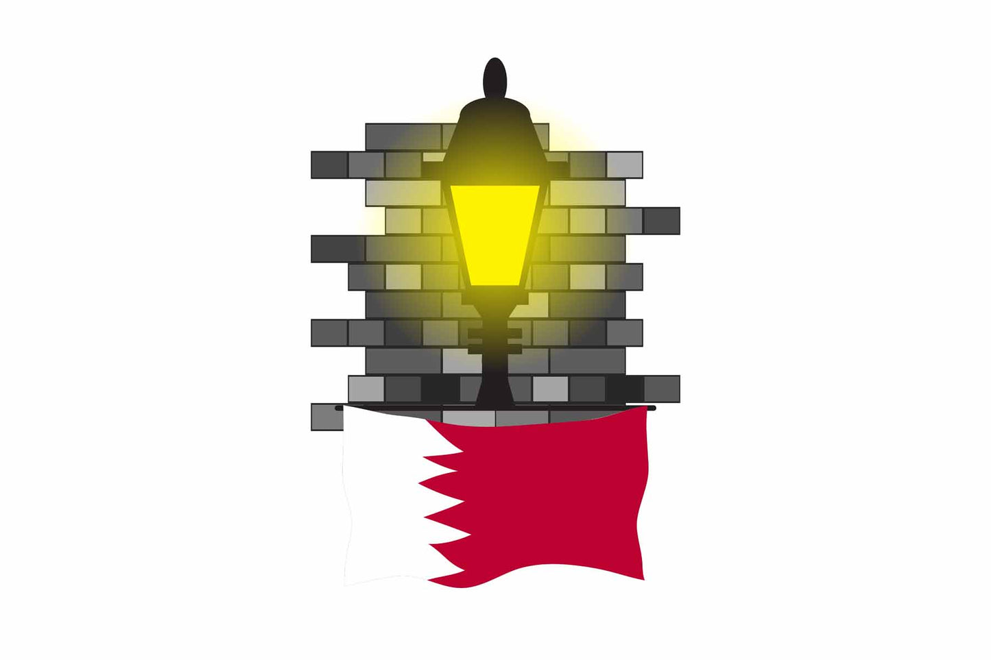 Bahrain Street Lamp Bricks Magnet