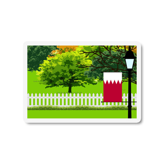 Bahrain Trees Street Lamp Magnet