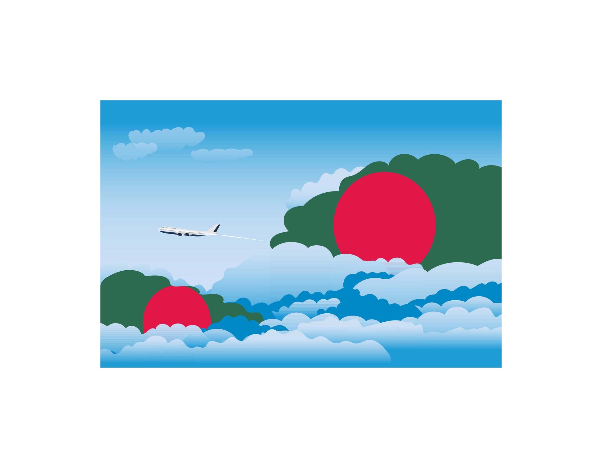 Bangladesh Day Clouds Canvas Print Framed