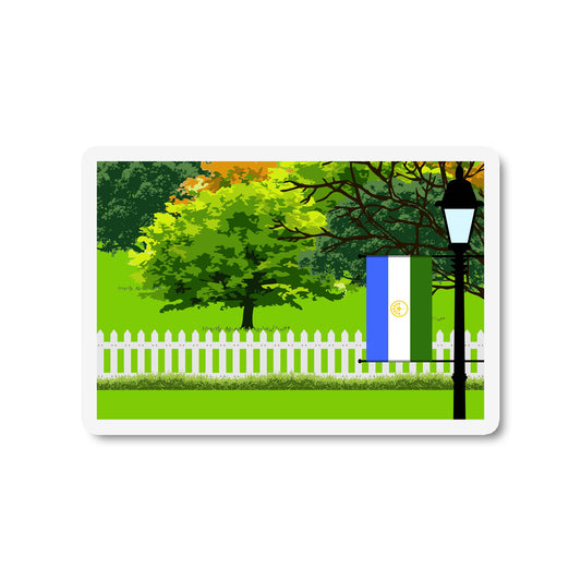 Bashkortostan Trees Street Lamp Magnet