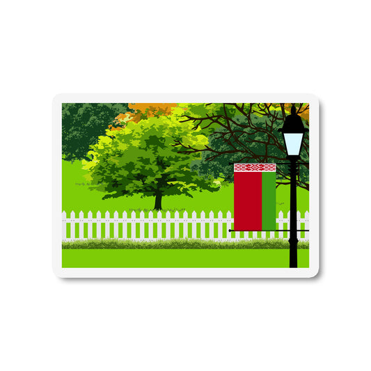 Belarus Trees Street Lamp Magnet