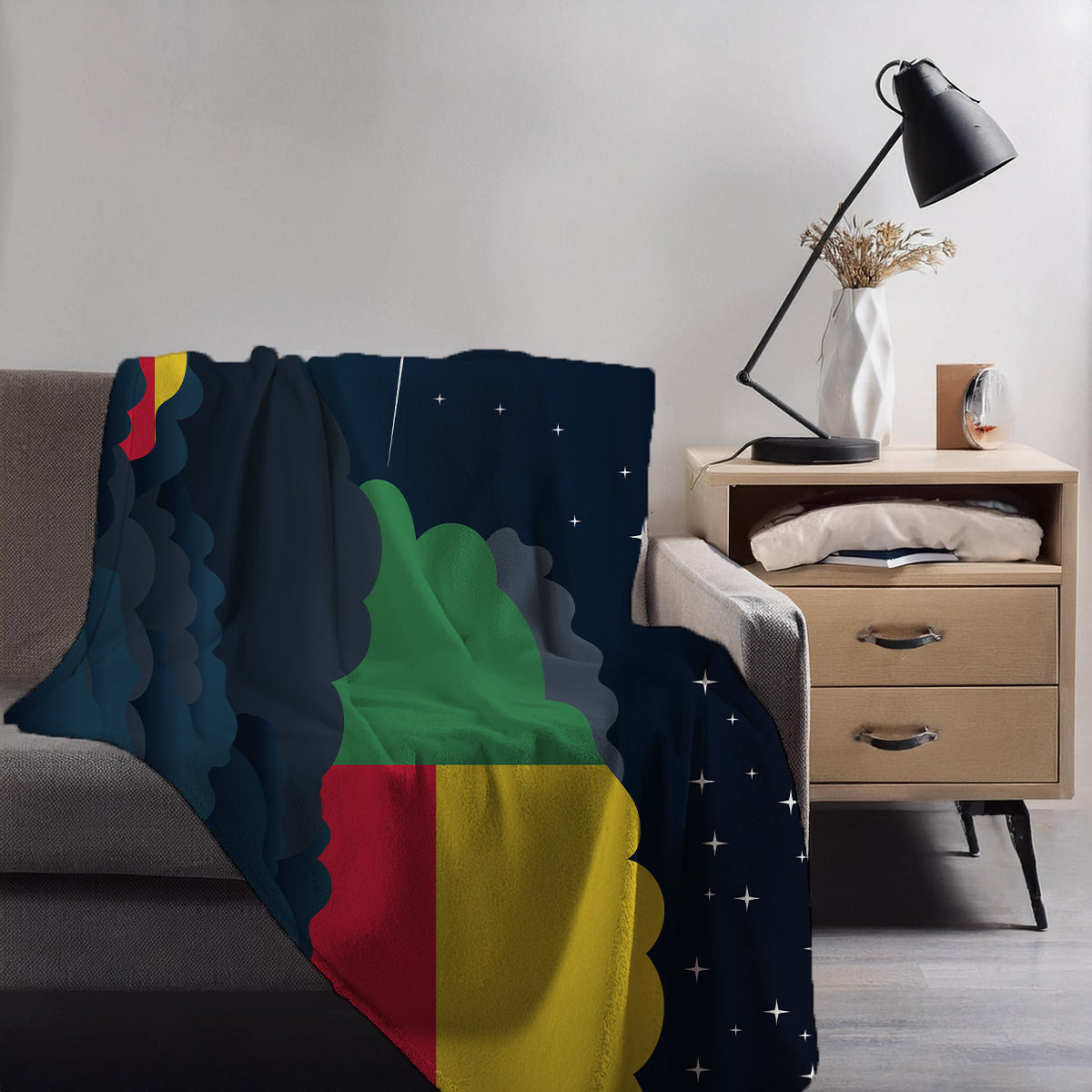 Benin Night Clouds Blankets & Throws | Premium Soft Blankets | City Posters Plus