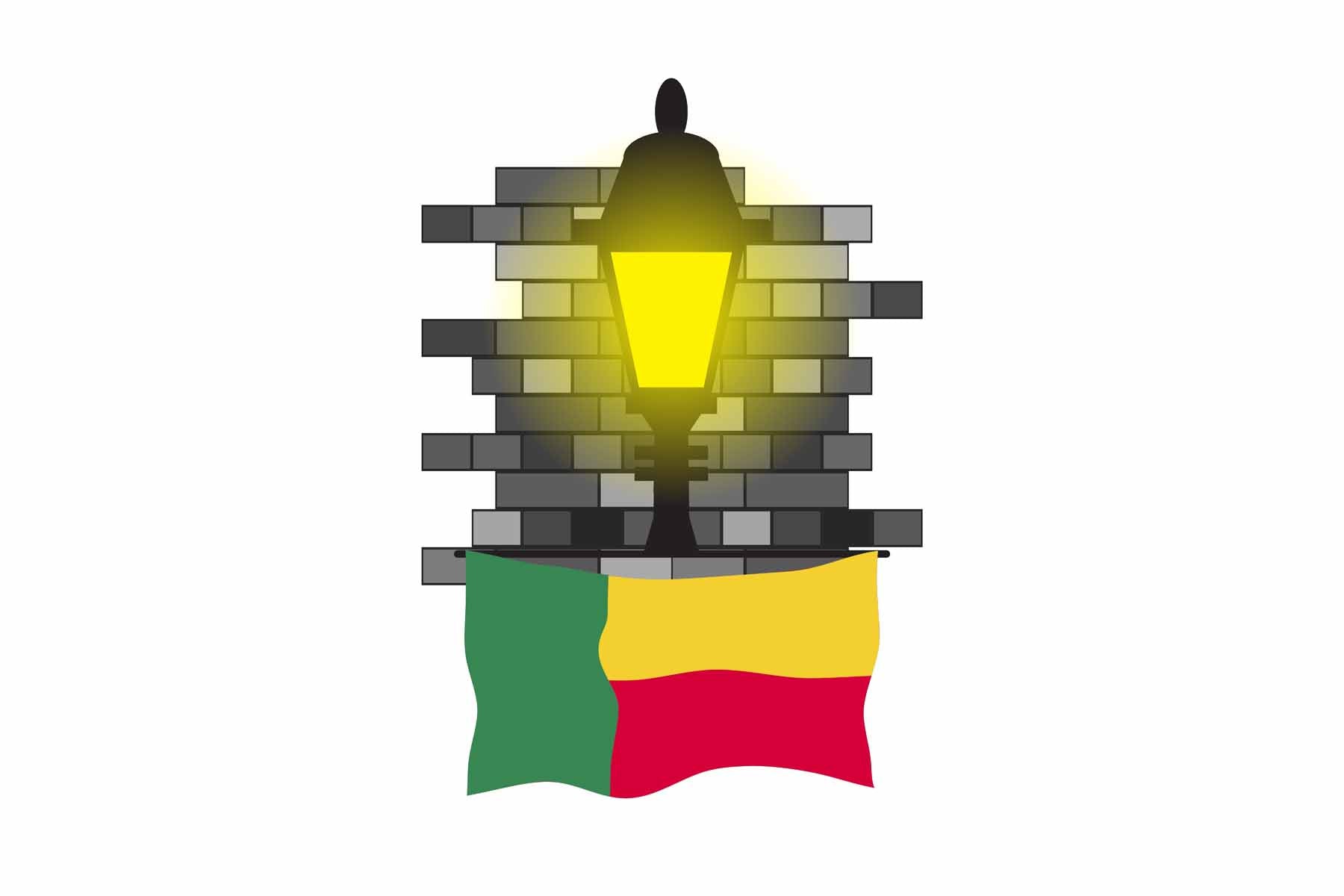 Benin Street Lamp Bricks Magnet