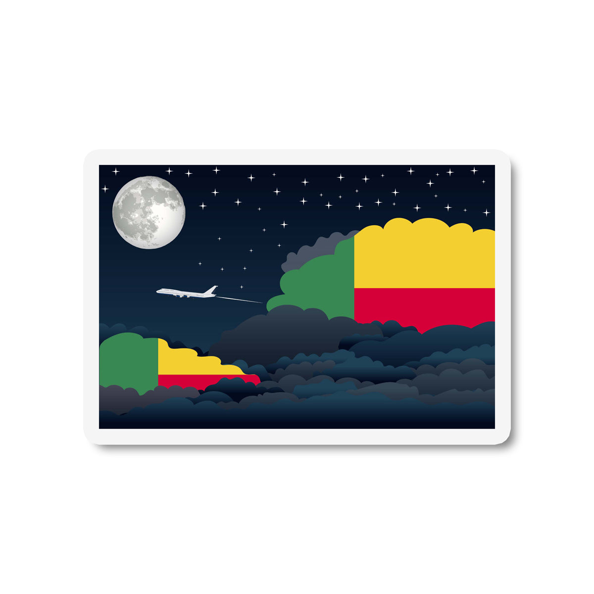 Benin Night Clouds Fridge Magnet