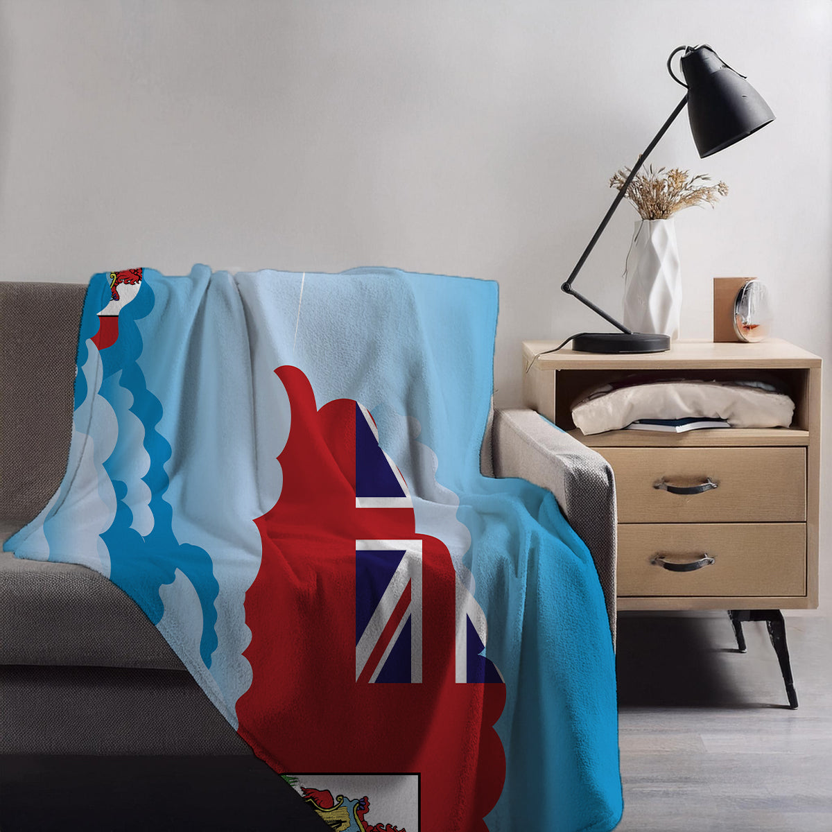 Bermuda Day Clouds Blanket Throw