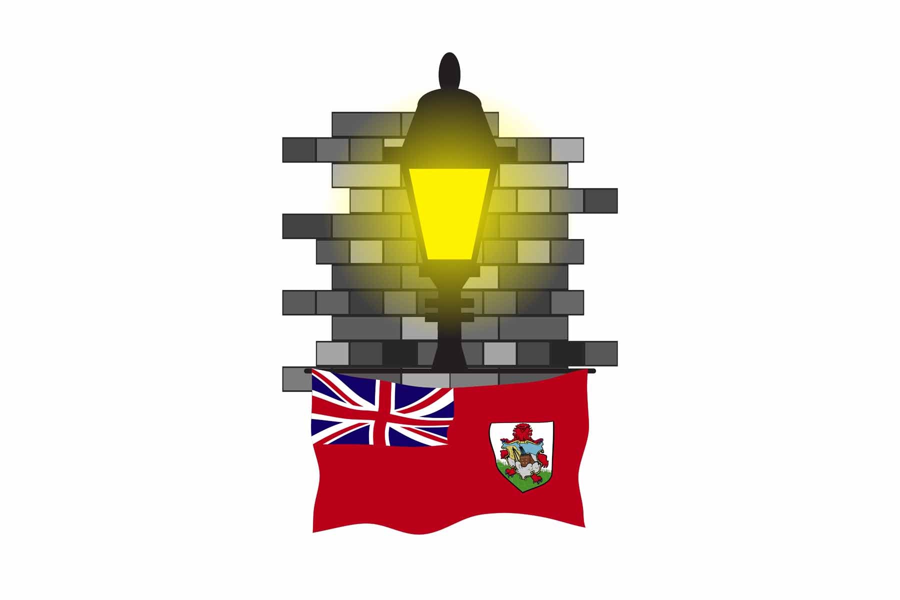 Bermuda Street Lamp Bricks Sticker