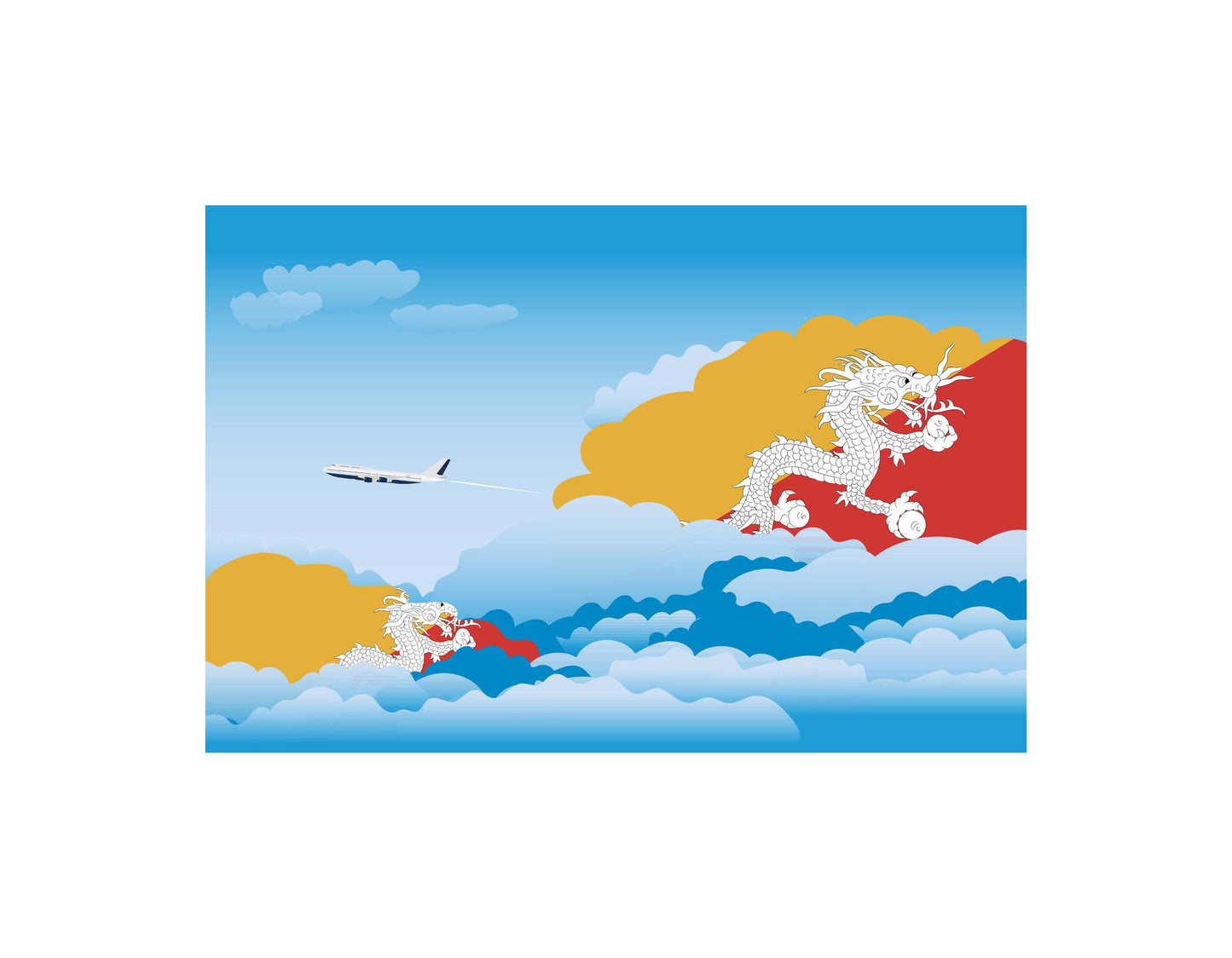 Bhutan Day Clouds Blankets & Throws | Soft Premium Blankets | City Posters Plus