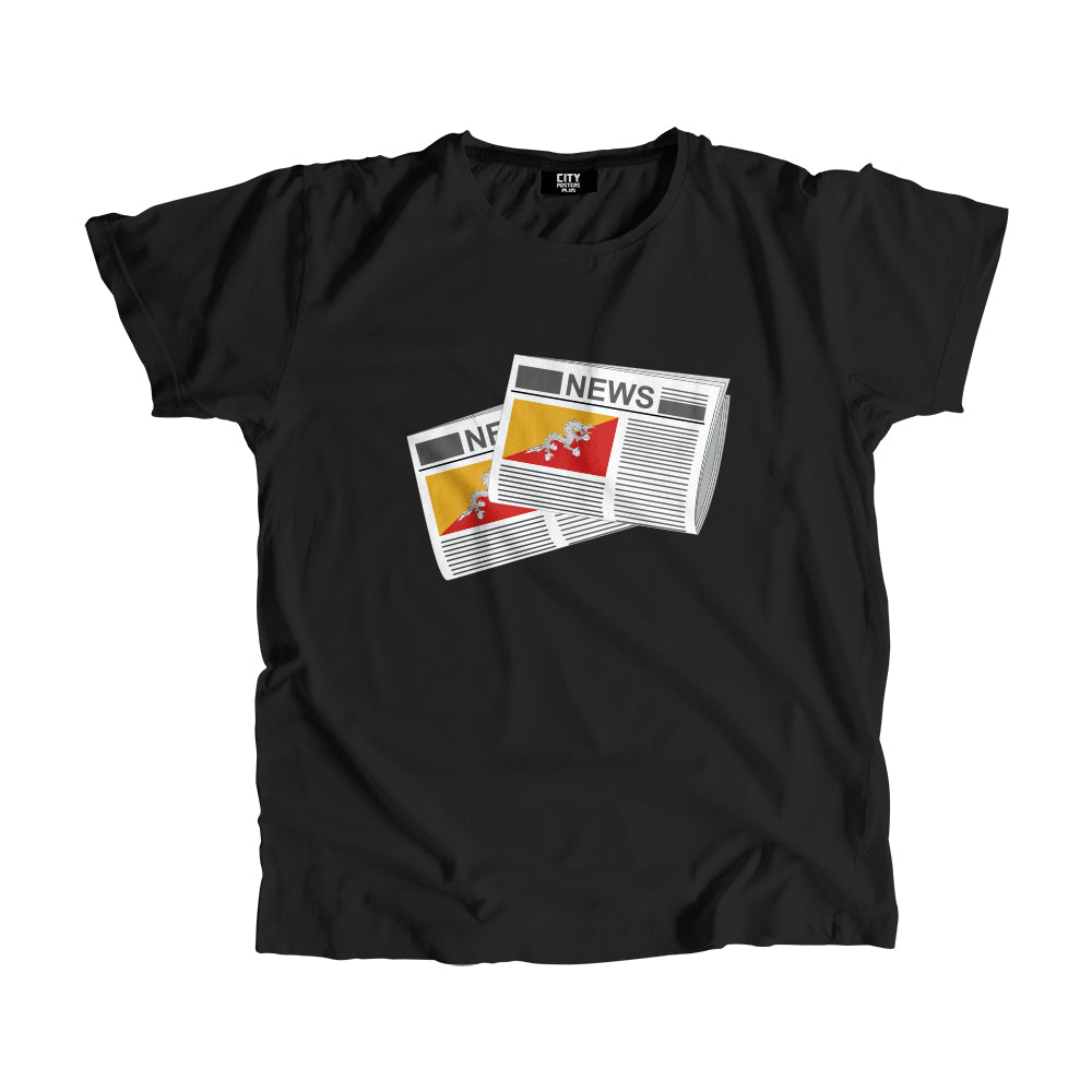 Bhutan Newspapers Unisex T Shirt