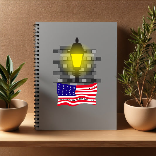 Bikini Atoll  Street Lamp Bricks Notebook