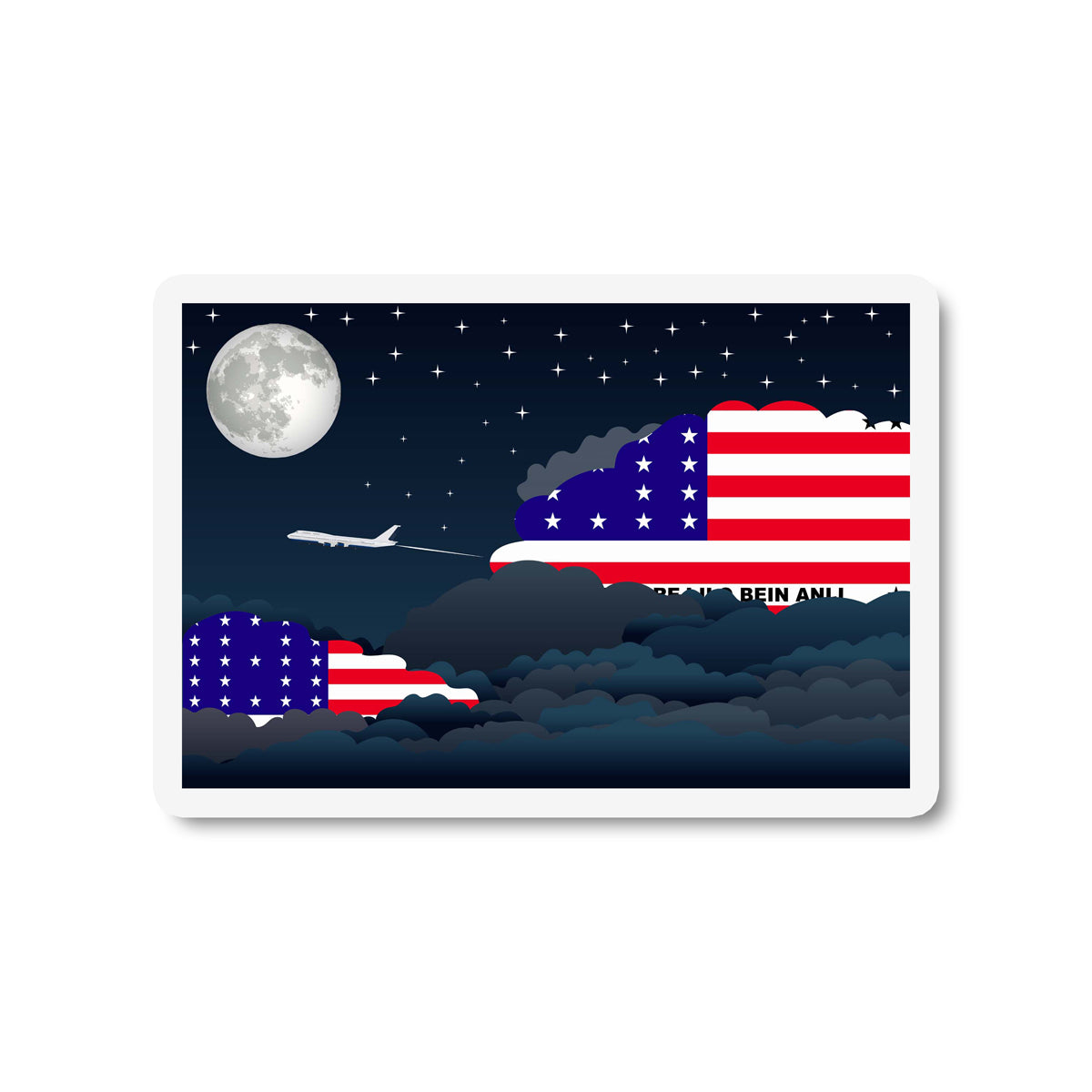 Bikini Atoll Night Clouds Sticker