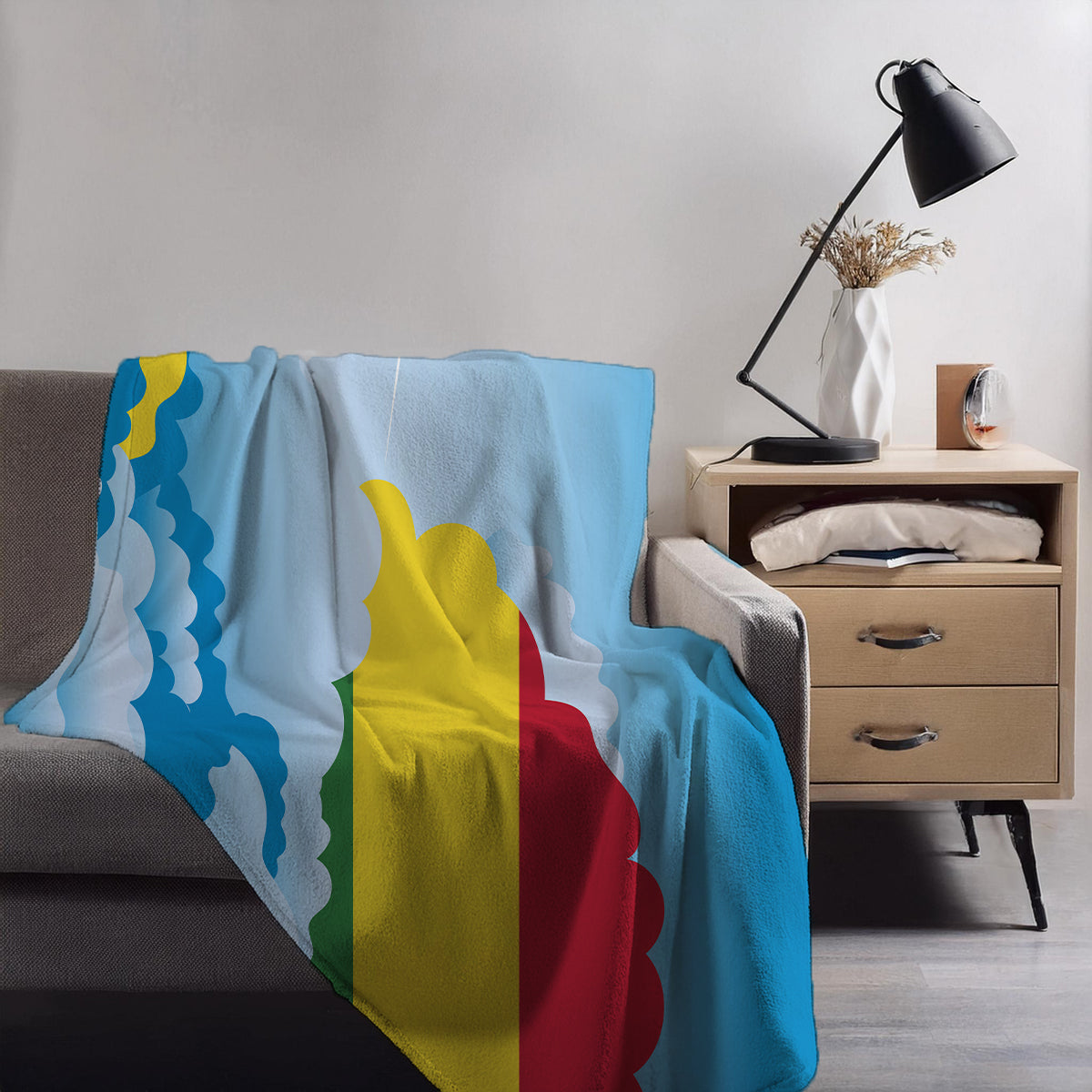 Bolivia Day Clouds Blankets & Throws | Soft Premium Blankets | City Posters Plus