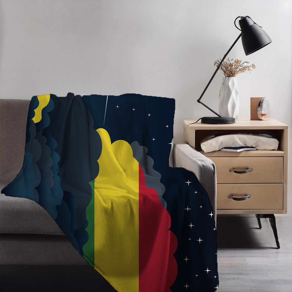 Bolivia Night Clouds Blanket Throw