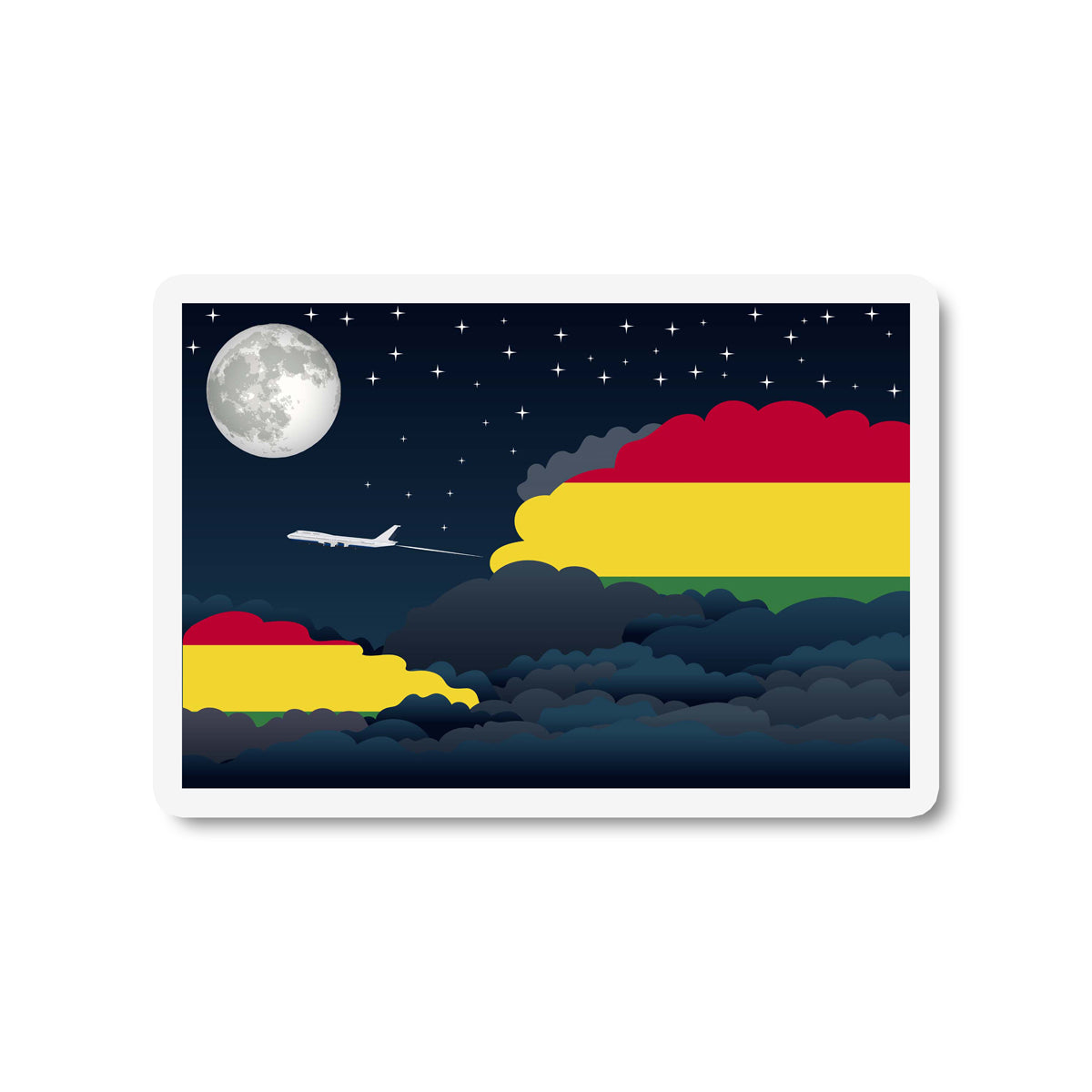 Bolivia Night Clouds Fridge Magnet