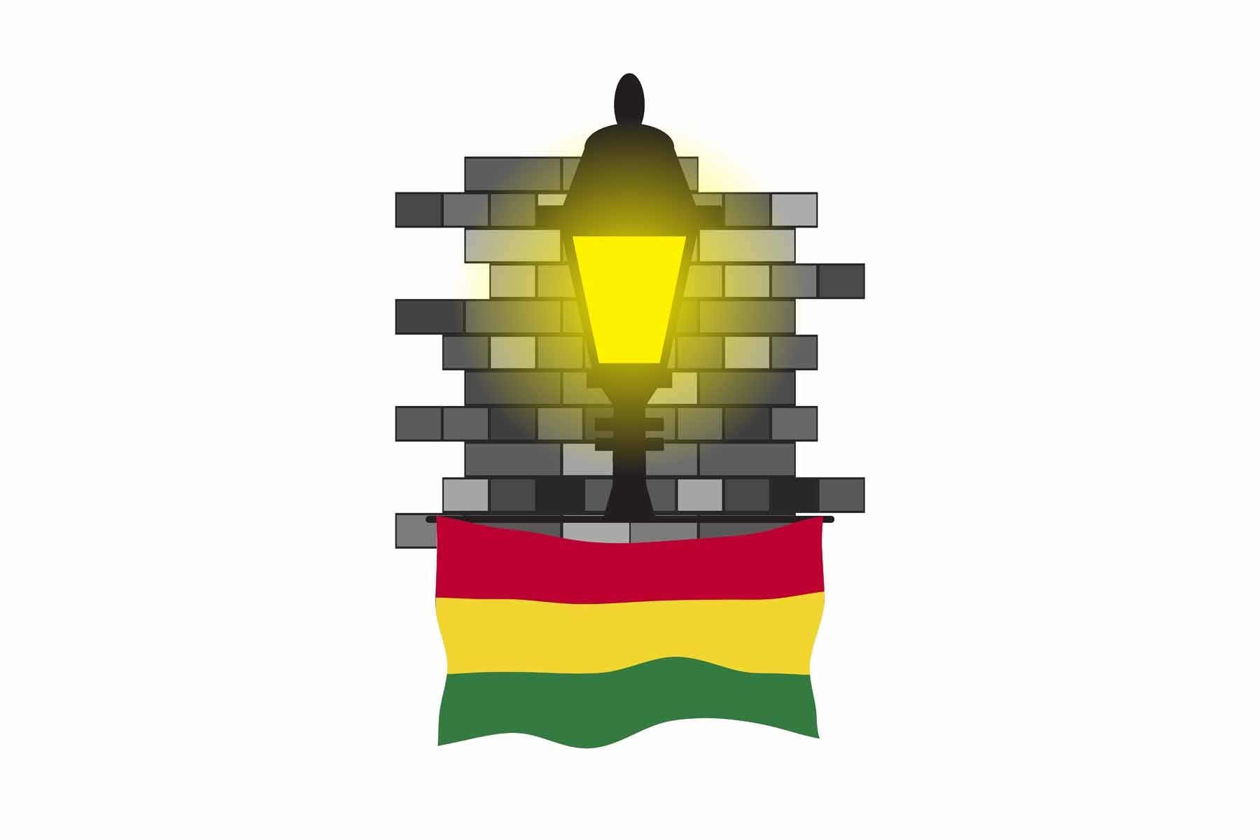 Bolivia Street Lamp Bricks Sticker