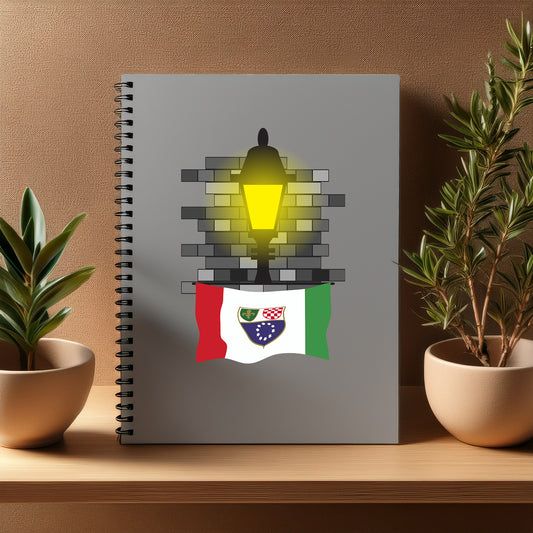 Bosnia and Herzegovina Federation of  Street Lamp Bricks Notebook