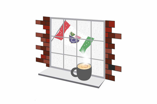 Bosnia and Herzegovina Federation of Coffee Rain Window Fridge Magnet