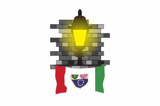 Bosnia and Herzegovina Federation of Street Lamp Bricks Sticker