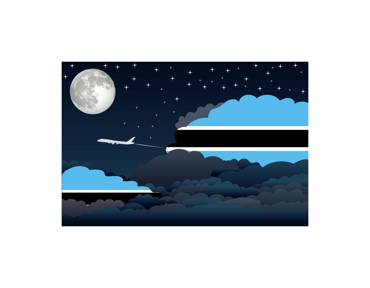 Botswana Night Clouds Blanket Throw