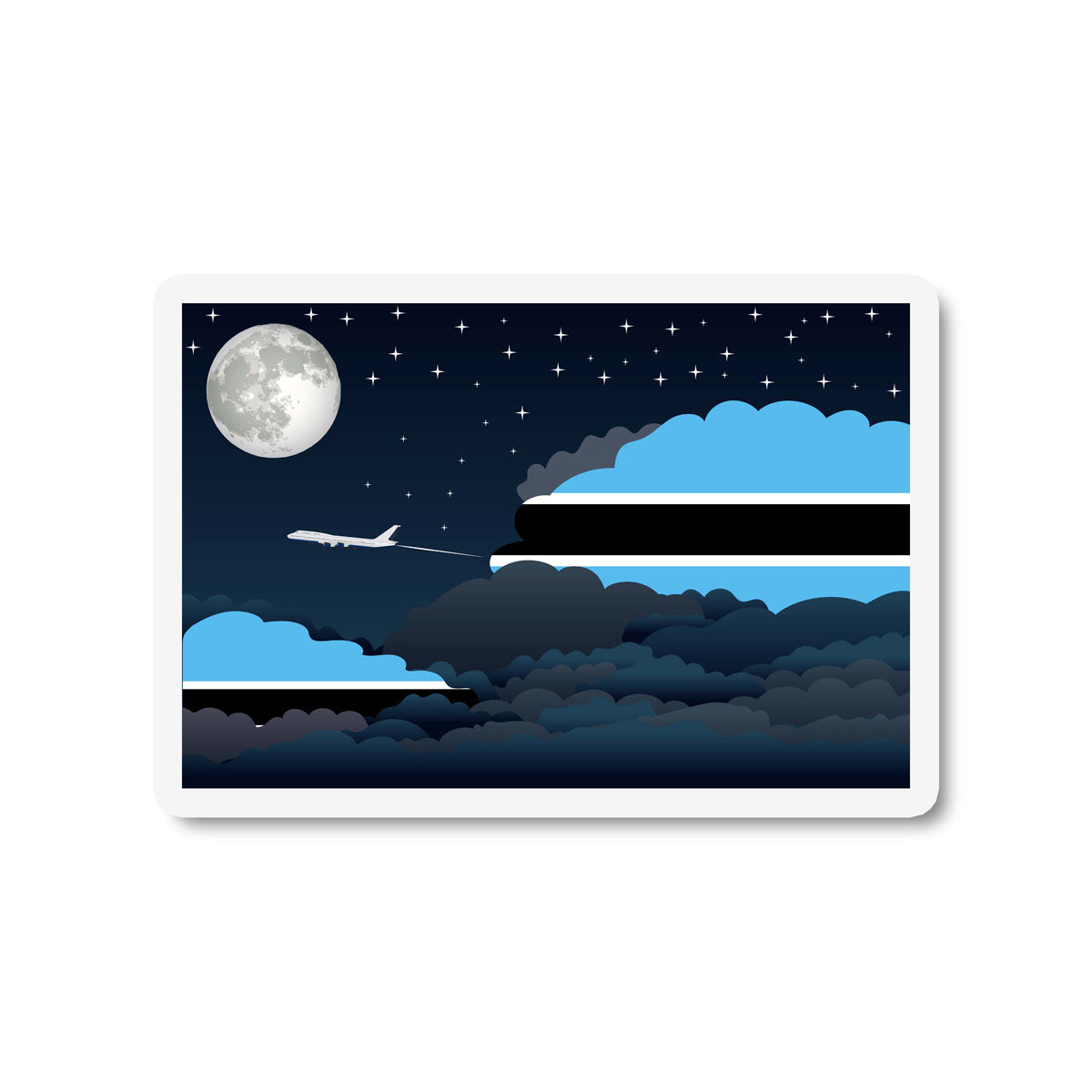 Botswana Night Clouds Fridge Magnet