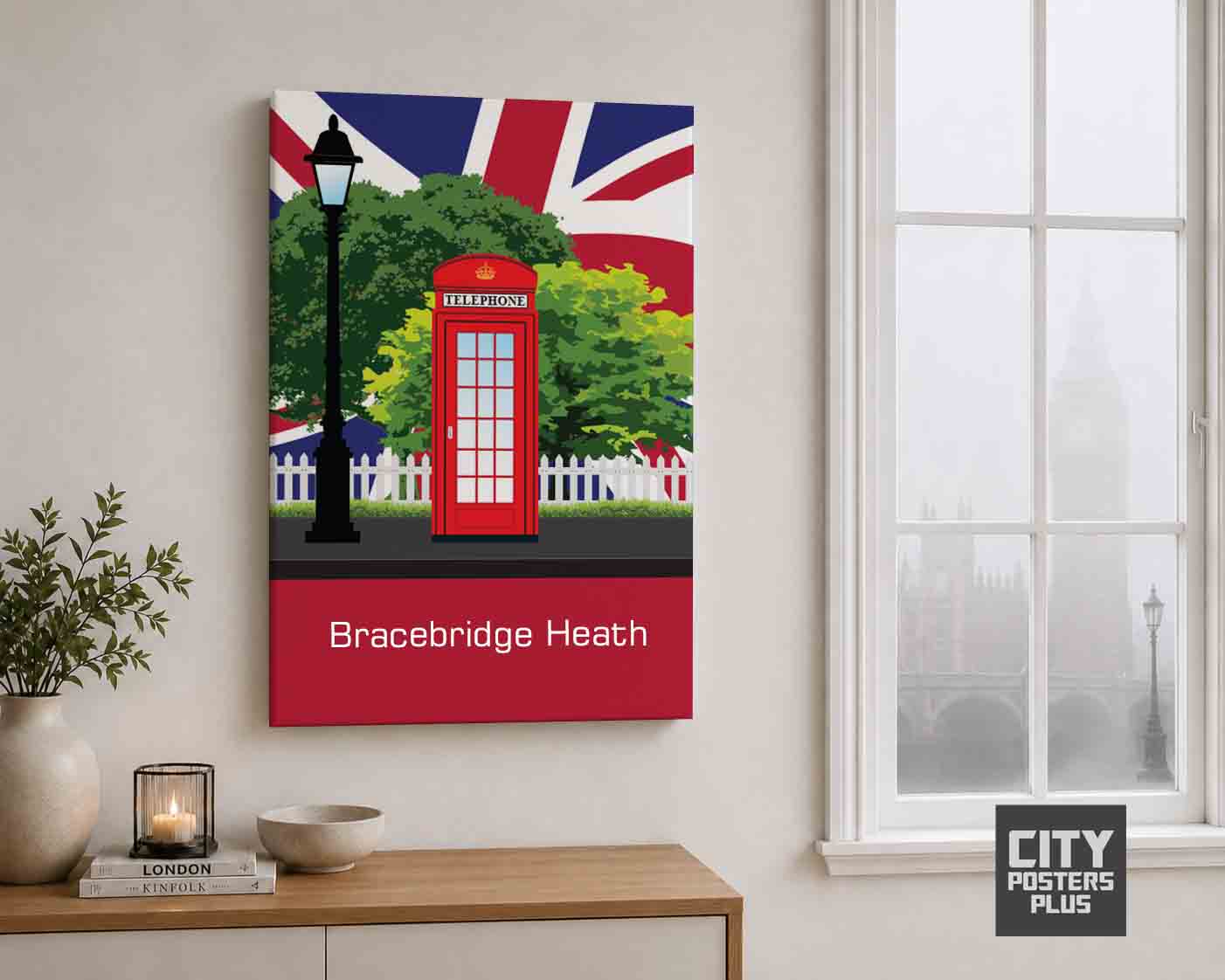 Bracebridge Heath Red Telephone Box Canvas Wrapped | 360 Images Plus