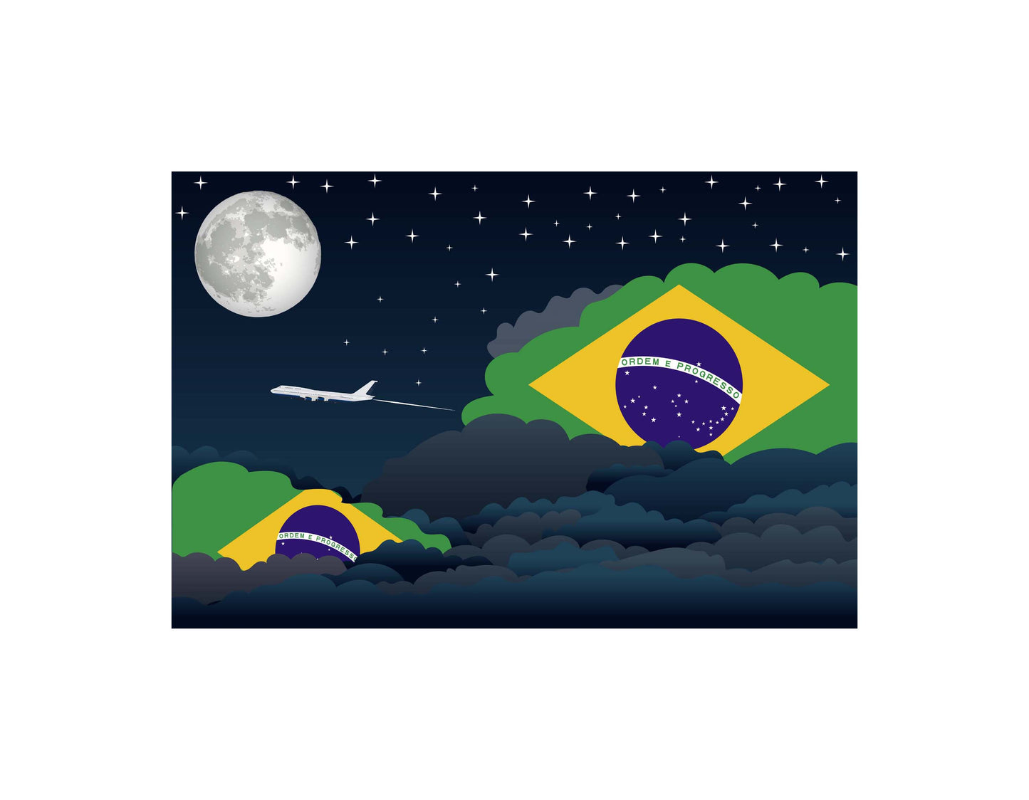 Brazil Night Clouds Blankets & Throws | Premium Soft Blankets | City Posters Plus