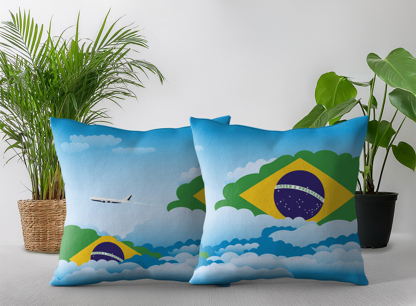 Brazil Day Clouds Pillow Case