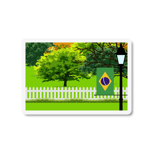 Brazil Trees Street Lamp Magnet