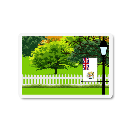 British Antarctic Territory Trees Street Lamp Magnet