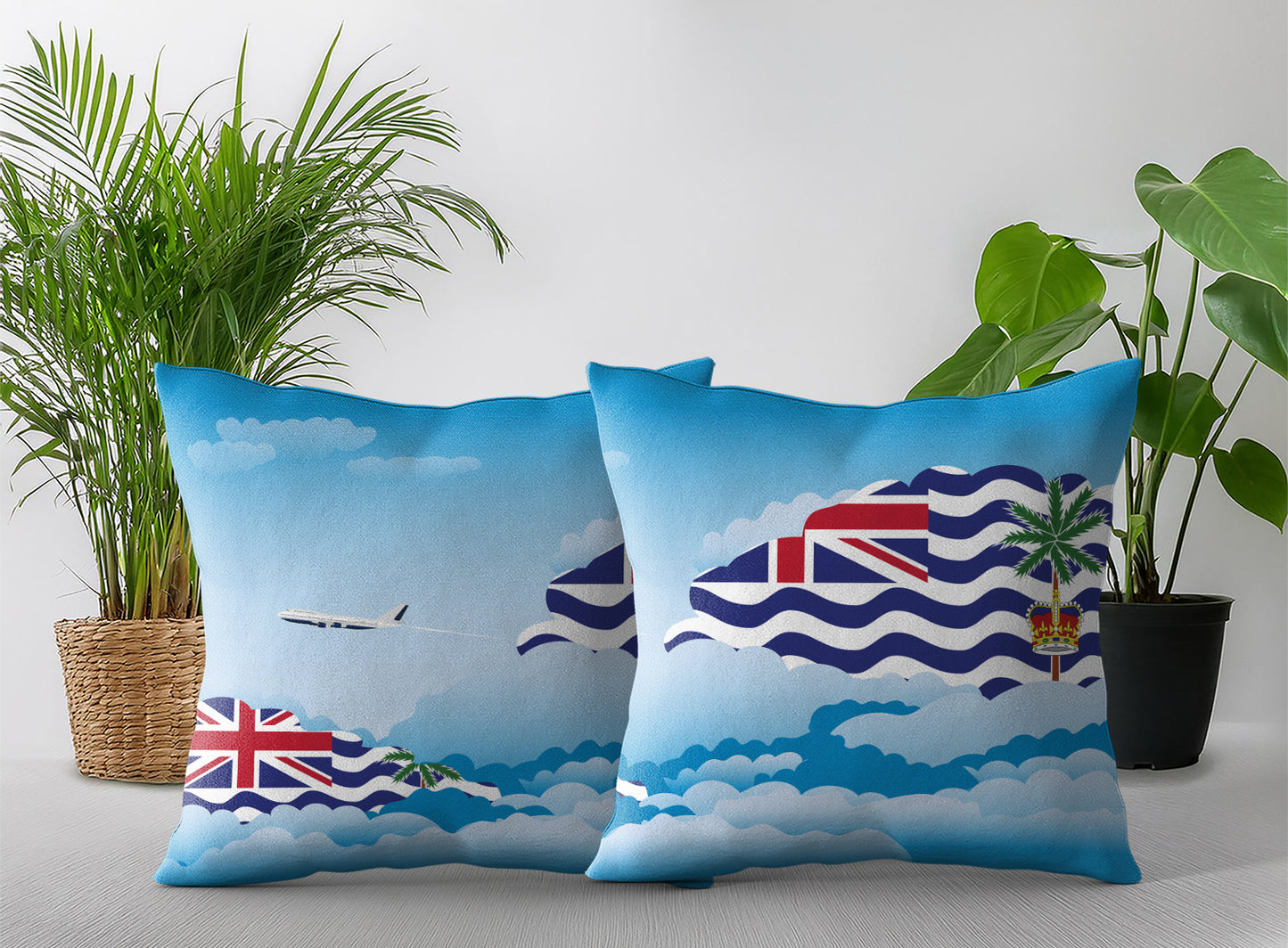 British Indian Ocean Territory Day Clouds Pillow Case