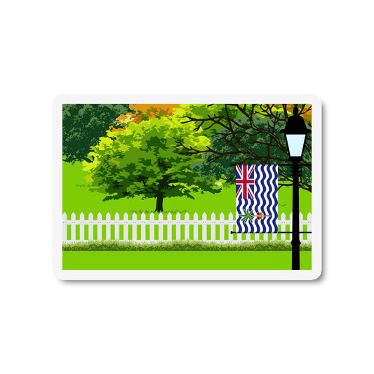 British Indian Ocean Territory Trees and Street Lamp Sticker