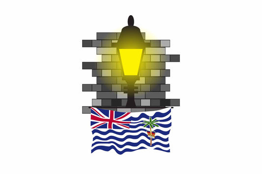 British Indian Ocean Territory Street Lamp Bricks Sticker