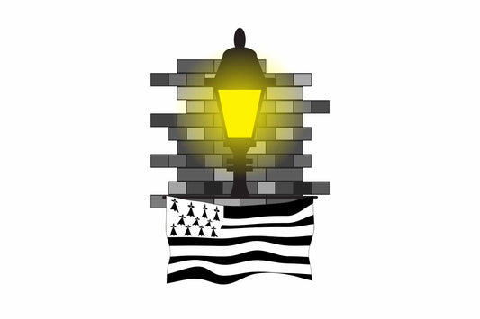 Brittany Street Lamp Bricks Fridge Magnet