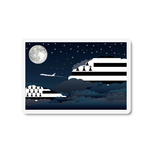 Brittany Night Clouds Fridge Magnet