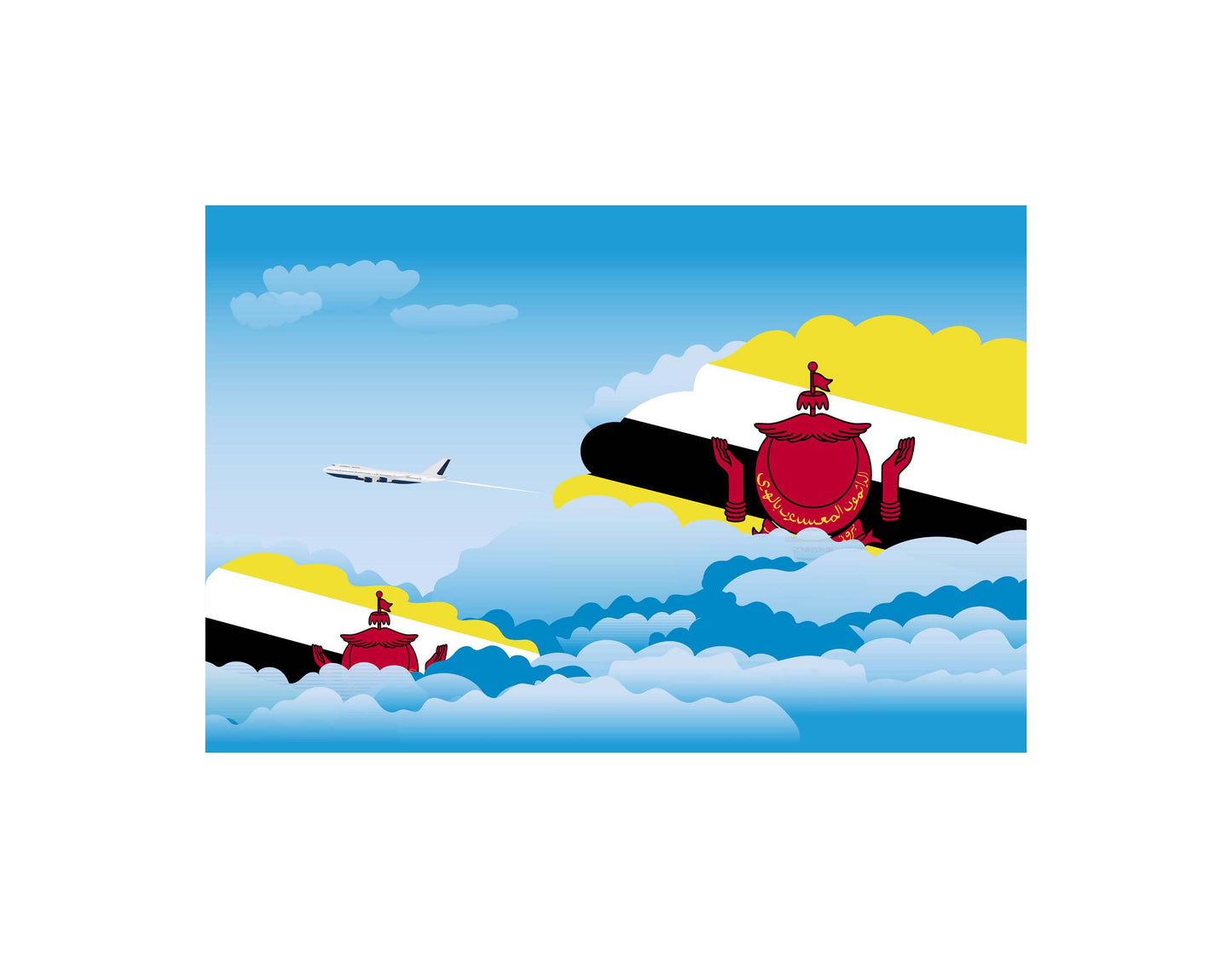 Brunei Day Clouds Blankets & Throws | Soft Premium Blankets | City Posters Plus