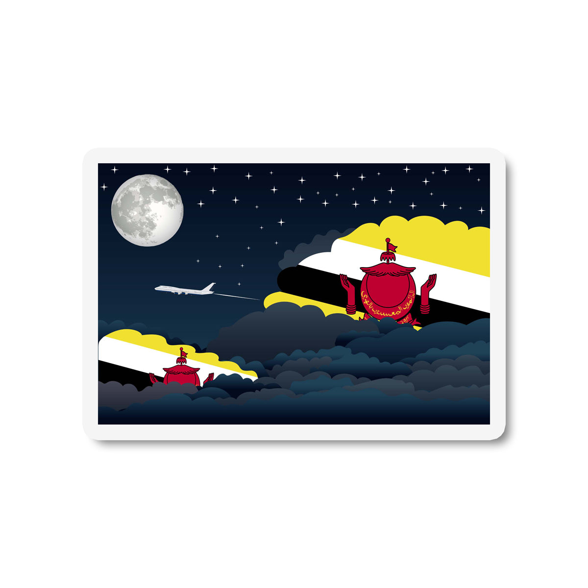 Brunei Night Clouds Fridge Magnet