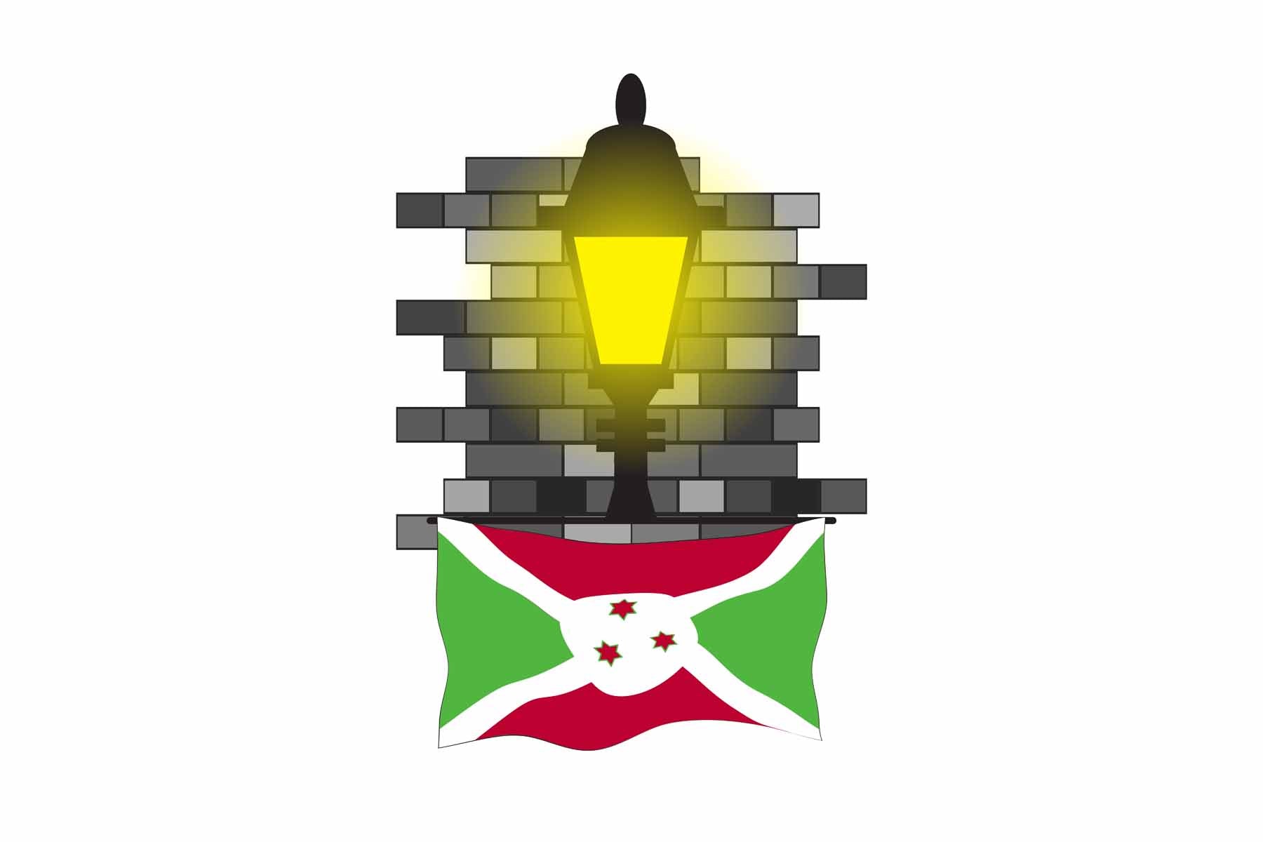 Burundi Street Lamp Bricks Magnet