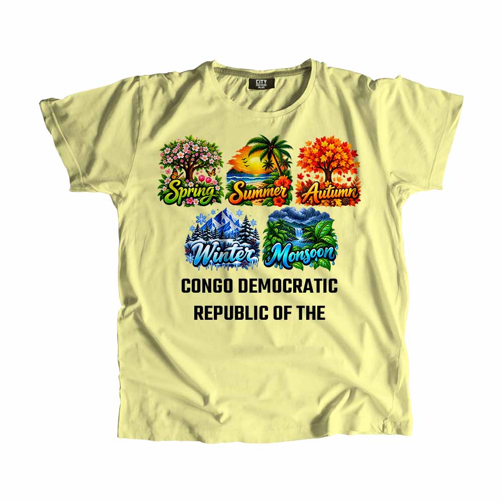 CONGO DEMOCRATIC REPUBLIC OF THE Seasons Seasons Unisex T-Shirt | City Posters Plus