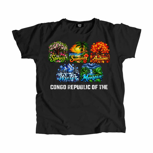 CONGO REPUBLIC OF THE Seasons Seasons Unisex T-Shirt | City Posters Plus